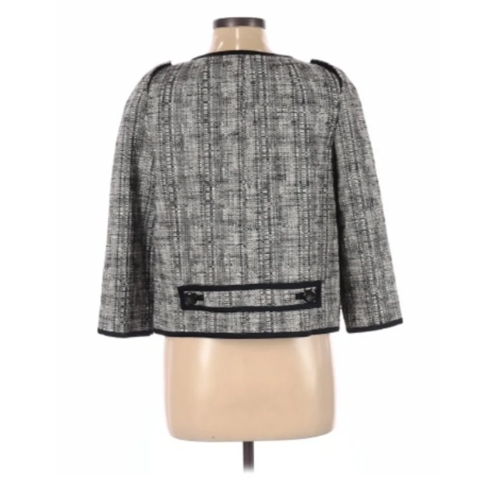 Talbots Suit Jacket Cotton blend sz: 10 classic gray / ivory - Picture 2 of 2